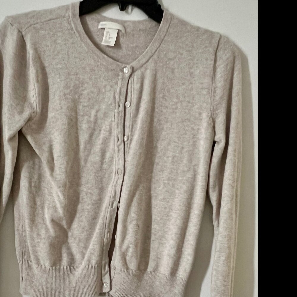 Beige Cardigan Sweater